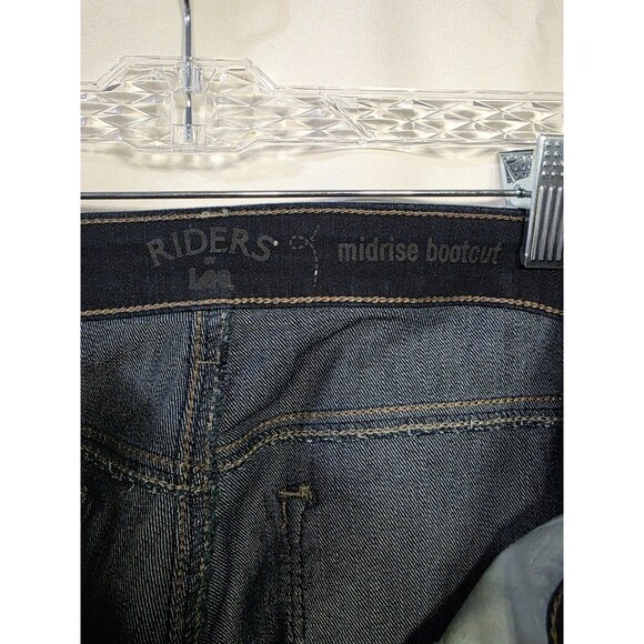 Lee Riders Women's Midrise Bootcut Jeans 12P Dark Wash Riders Made in Lesotho - Picture 4 of 5